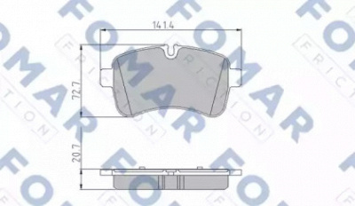 FOMAR FRICTION fo925581 -  Комплект тормозных колодок, дисковый тормоз